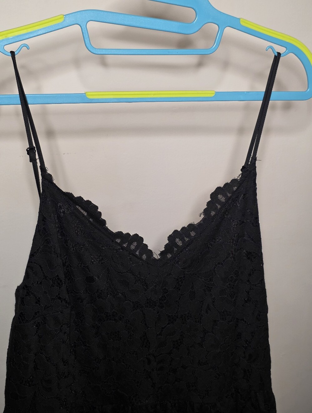 Express Black Lace Midi Dress Spaghetti Straps - Picture 3 of 10
